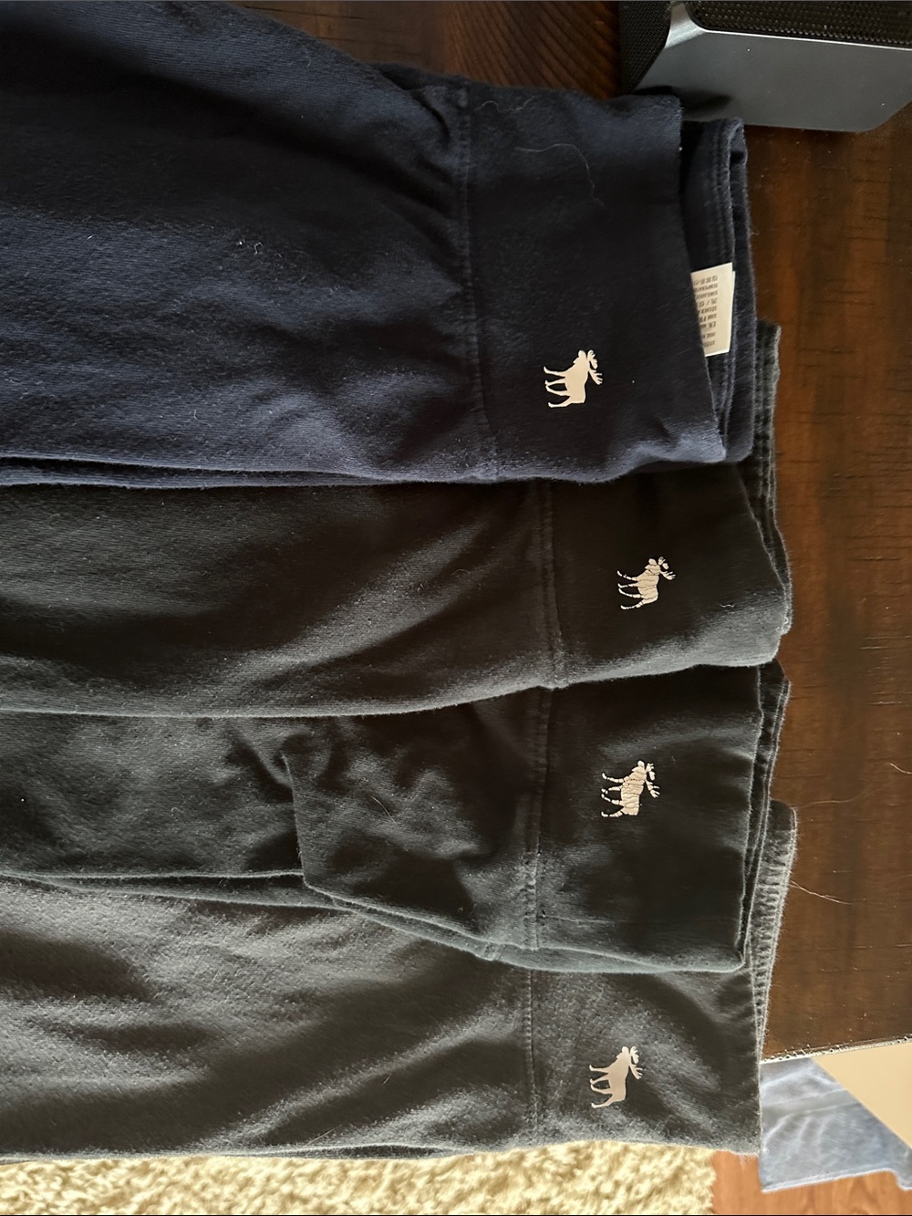 abercrombie kids Navy and Black Moose Logo Leggings Set
